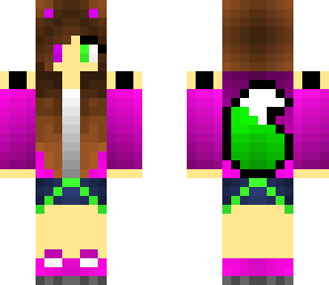magenta brunette girl