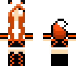 orange herobrine wolf