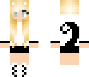 black and white cat girl fixed