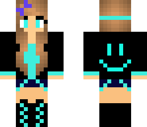 headphone blue girl