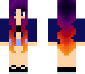 long hair sunset girl