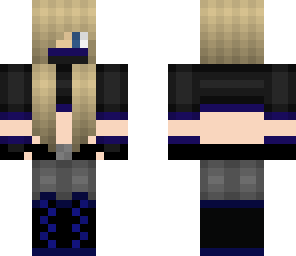blue and black ninja girl