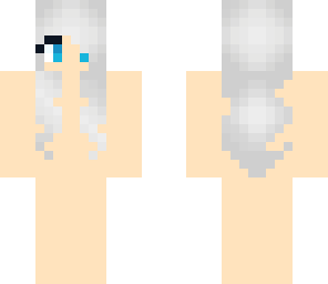 White Hair Base Minecraft Skin