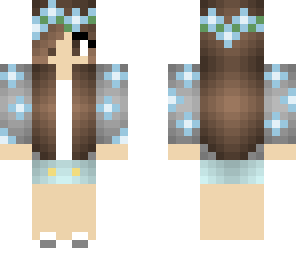 blue flower girl