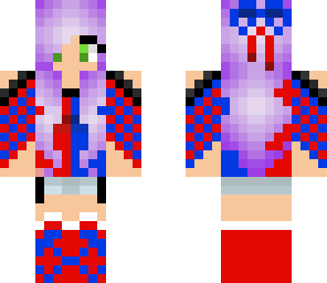 blue and red girl
