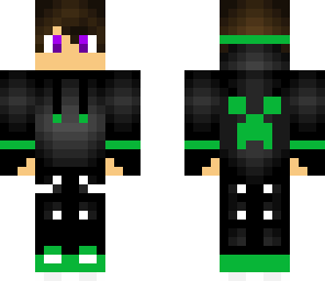 green  boy with creeper face