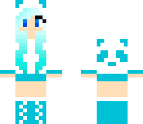 light blue panda