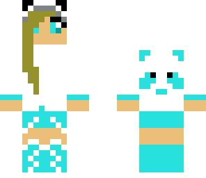blue panda girl