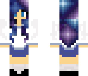 galaxy haired school girl