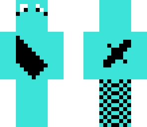 neon cyan alien creature