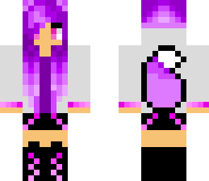 pretty purple wolf fox girl