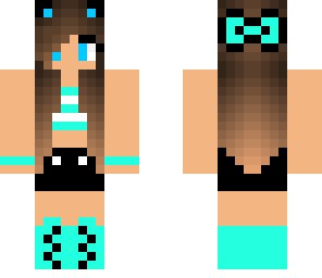 cute cat girl edited blue