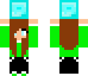 girl with diamond block