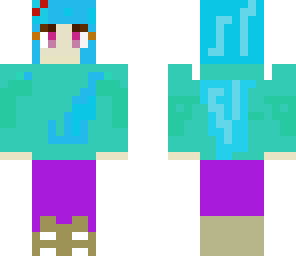 minted-blue girl