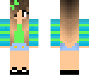 brown green girl 