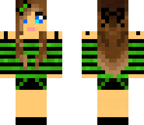green and black girl