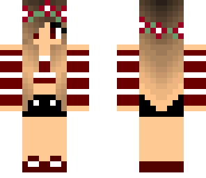 flowercrown girl red
