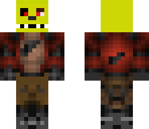 foxy in a golden freddy head