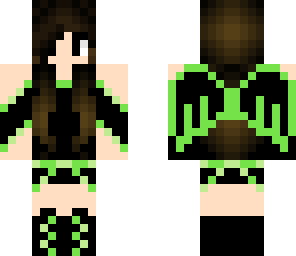 green dark angle girl skin