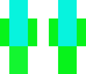 half green half blue