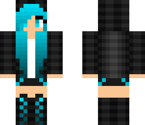 hooded girl with headphones