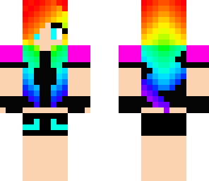 rainbow hair girl 