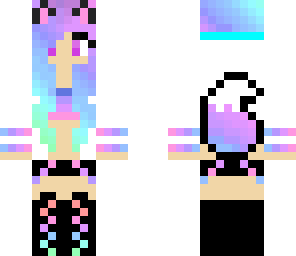 rainbow wolf girl