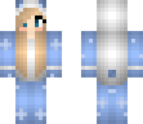 blue panda girl