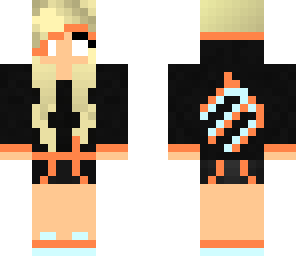 orange herobrine monster girl