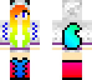rainbow wolf girl