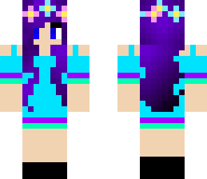 flower girl blue purple teen 