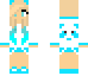 blue edited panda girl