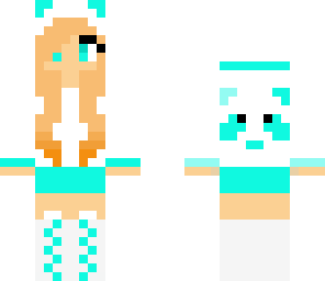 blue panda girl