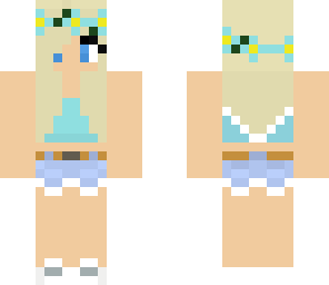 blue flower crown girl