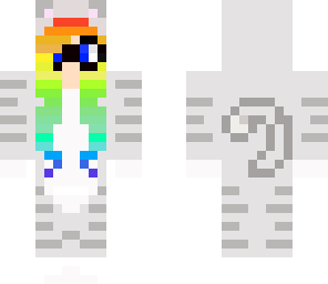 rainbow hair cat onsie