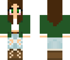 girl in green jacket