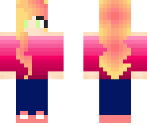 sunset ombre girl