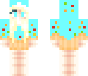blue ice cream girl