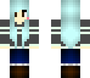 blue haired girl