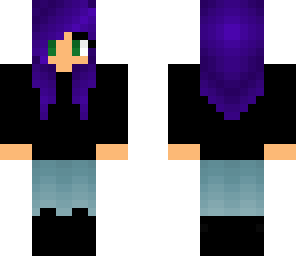 purple haired girl