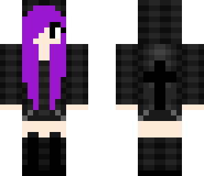 emo purple haired girl