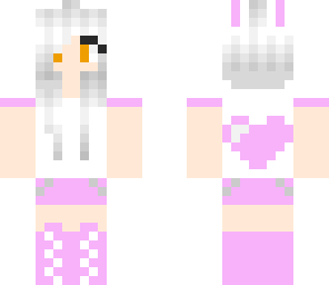 pink and white bunny girl