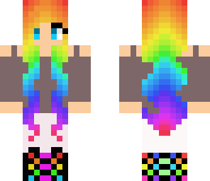 rainbow girl w headphones