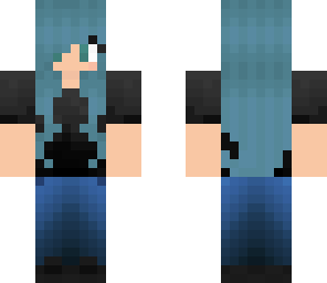 blue haired girl