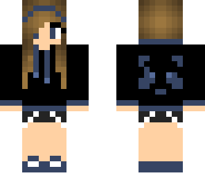 blue and black panda girl