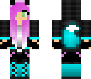 purple and blue wolf girl