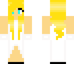 shiny blonde in white