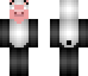 cerdo con disfras de panda