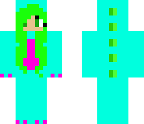 blue and green dino girl