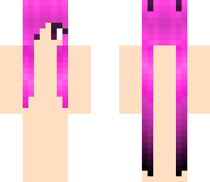 long pink pigtails